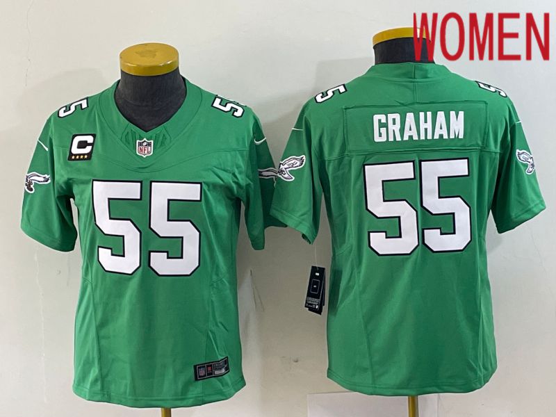 Women Philadelphia Eagles #55 Graham Green 2023 Nike Vapor Limited NFL Jerseys->youth nfl jersey->Youth Jersey
